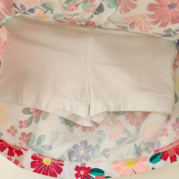 Size 4 Skort/Scooter Skirt Girls Colorful Floral Elastic 100% Cotton Summer - Picture 3 of 5